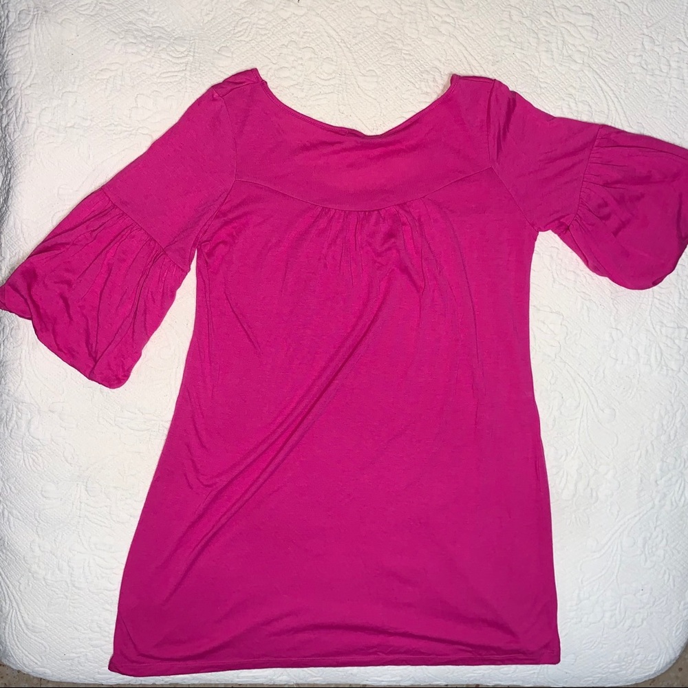 Max Rave bubble sleeve pink tunic - Picture 2 of 5